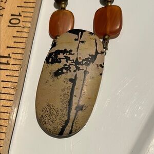 Maligano Jasper and Unpolished Tigers Eye Necklace